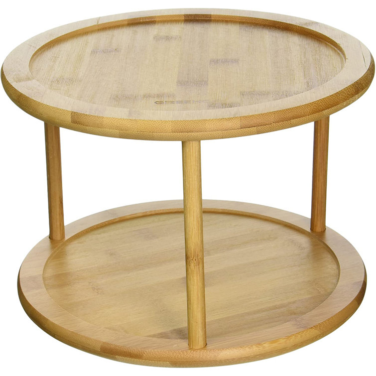 Greenco Premium Bamboo 2 Tier Lazy Susan Turntable Wayfair